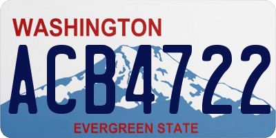 WA license plate ACB4722