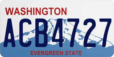 WA license plate ACB4727