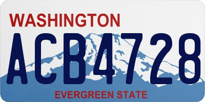 WA license plate ACB4728