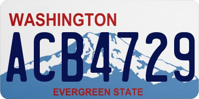 WA license plate ACB4729