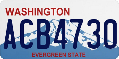 WA license plate ACB4730