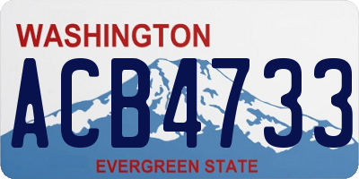 WA license plate ACB4733