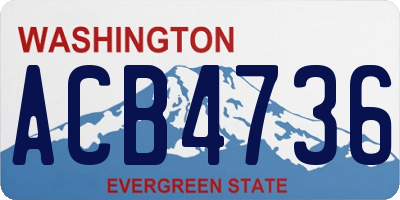 WA license plate ACB4736