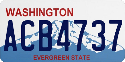 WA license plate ACB4737