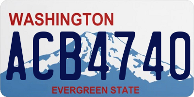 WA license plate ACB4740