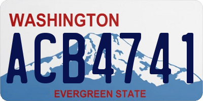 WA license plate ACB4741
