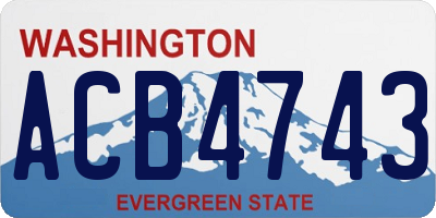 WA license plate ACB4743