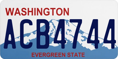 WA license plate ACB4744