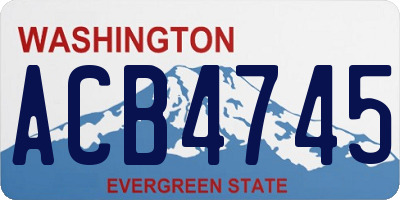 WA license plate ACB4745