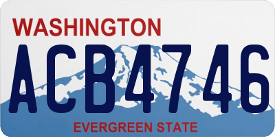 WA license plate ACB4746