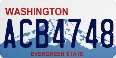 WA license plate ACB4748