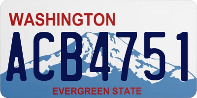 WA license plate ACB4751