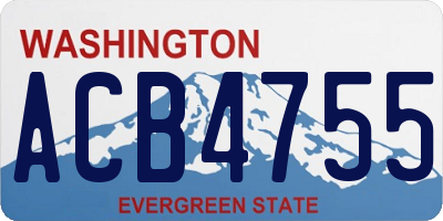 WA license plate ACB4755