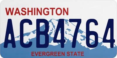 WA license plate ACB4764