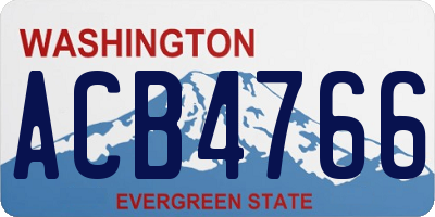WA license plate ACB4766
