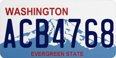 WA license plate ACB4768