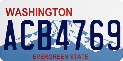 WA license plate ACB4769