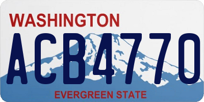 WA license plate ACB4770
