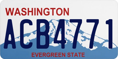 WA license plate ACB4771