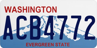 WA license plate ACB4772