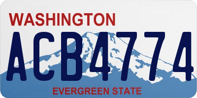 WA license plate ACB4774