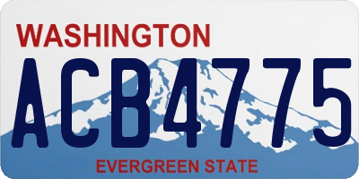 WA license plate ACB4775