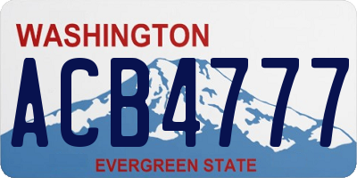 WA license plate ACB4777