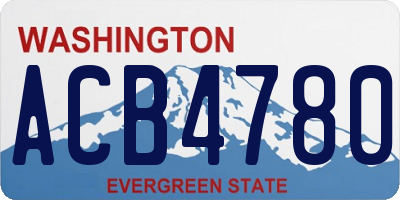 WA license plate ACB4780