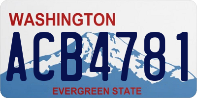 WA license plate ACB4781