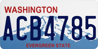 WA license plate ACB4785