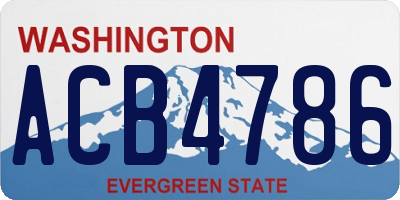 WA license plate ACB4786