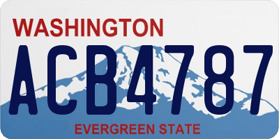 WA license plate ACB4787