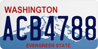 WA license plate ACB4788