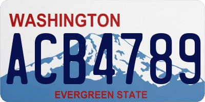 WA license plate ACB4789