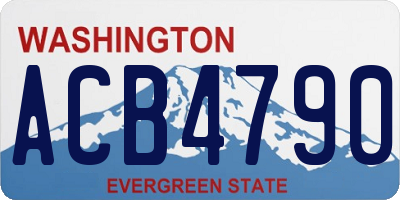 WA license plate ACB4790