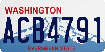 WA license plate ACB4791