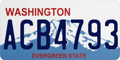 WA license plate ACB4793