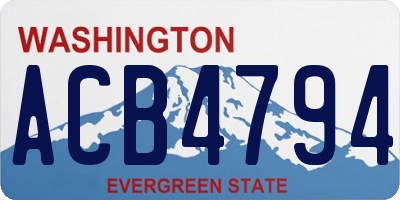 WA license plate ACB4794