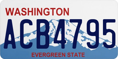 WA license plate ACB4795