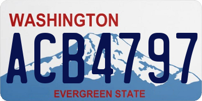 WA license plate ACB4797