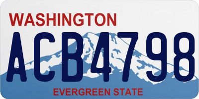 WA license plate ACB4798