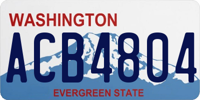 WA license plate ACB4804
