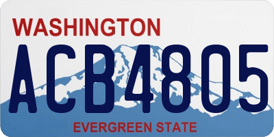 WA license plate ACB4805