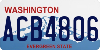 WA license plate ACB4806