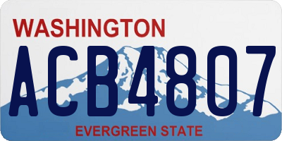 WA license plate ACB4807