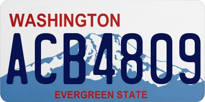 WA license plate ACB4809