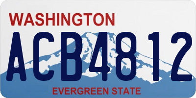 WA license plate ACB4812