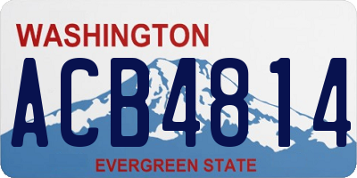 WA license plate ACB4814