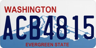 WA license plate ACB4815