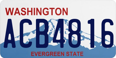 WA license plate ACB4816